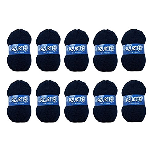 - 10 pelotes de laine à tricoter distrifil azur...