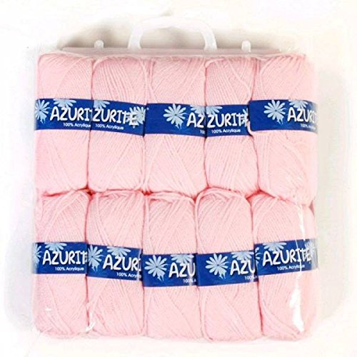 - 10 pelotes de laine à tricoter distrifil azur...