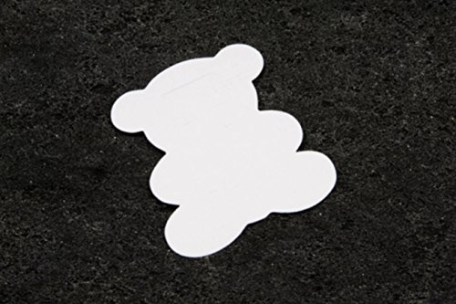 10 étiquettes ourson blanches, marque-place 4.5...