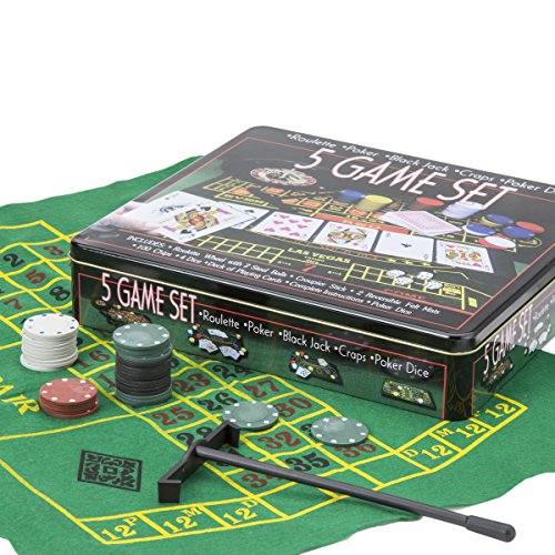 Set de 5 jeux casino : Roulette/Poker/Black Jack/Craps/Poker Dice 3660704280152 Wedestock Set de 5 jeux casino : Roulette/Poker/Black Jack/Craps/Poker Dice 3660704280152 Wedestock