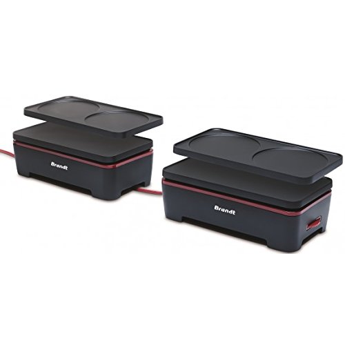 Brandt - cr2x2nr - set de 2 crêpières 900w noir chemin de table code EAN 3660767955813 