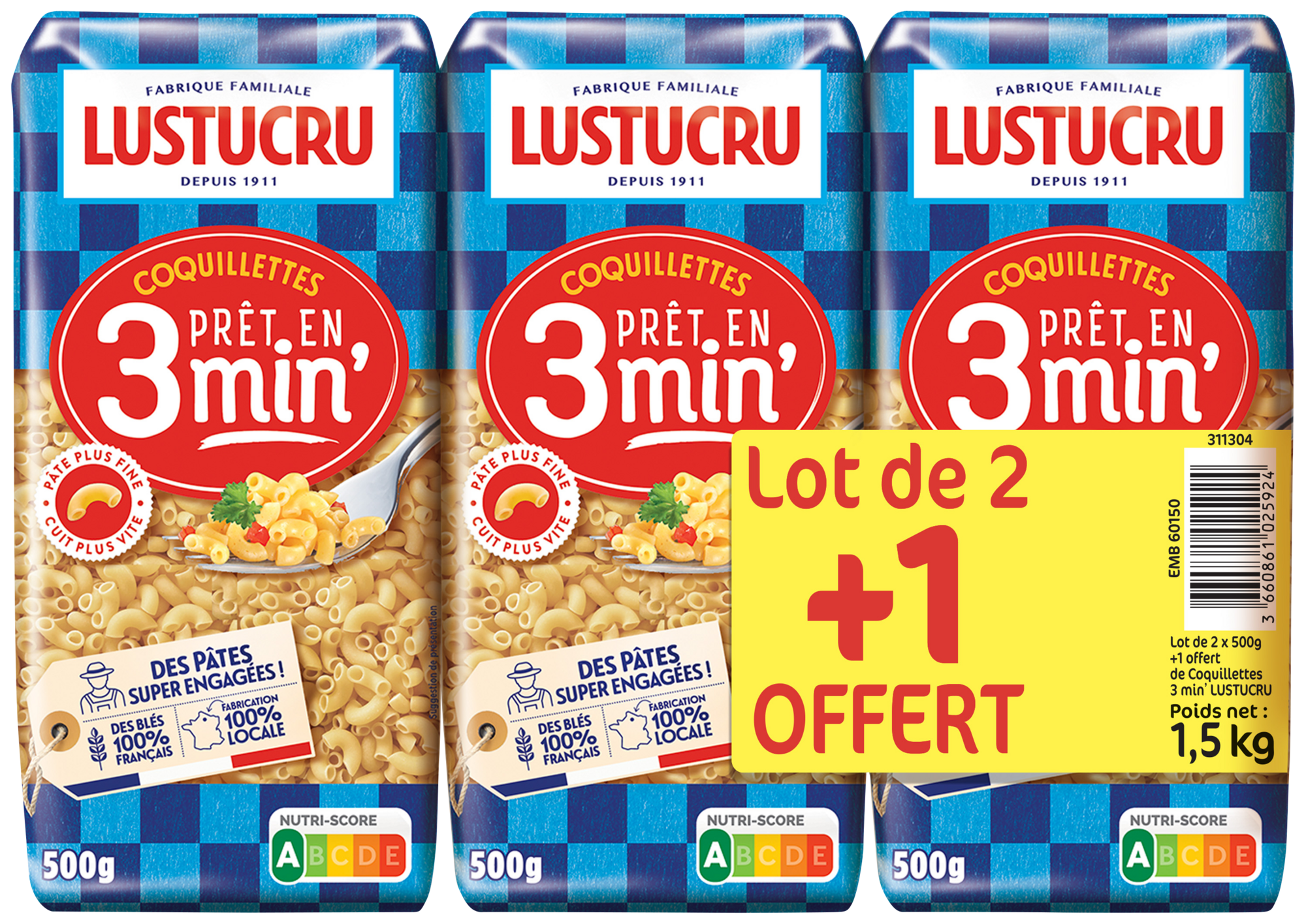 PÂTES CUISSON RAPIDE