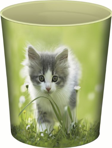 97003e chaton corbeille à papier verte