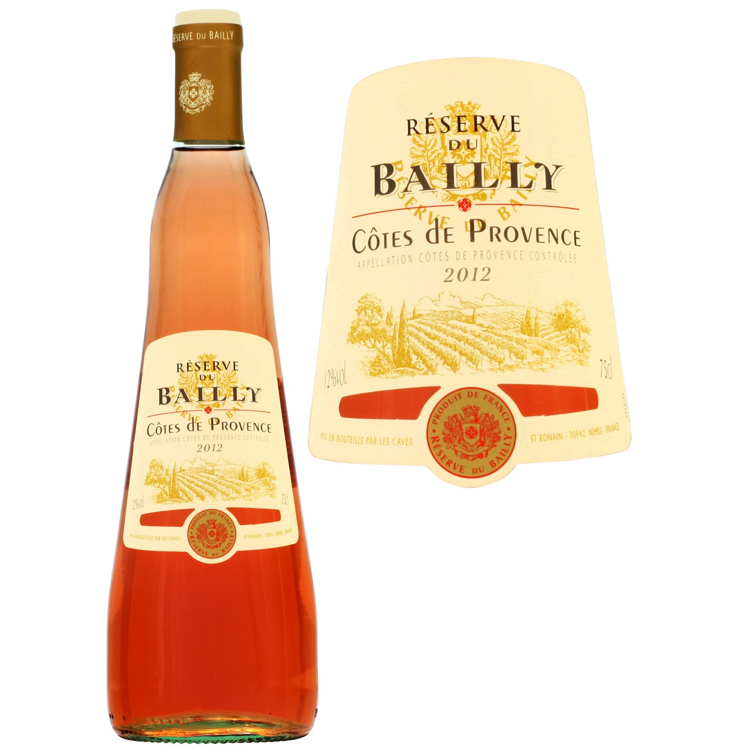 Vin rosé Côtes de Provence Réserve du Bailly  RESERVE DU BAILLY  3660989087873 RES BAILLY