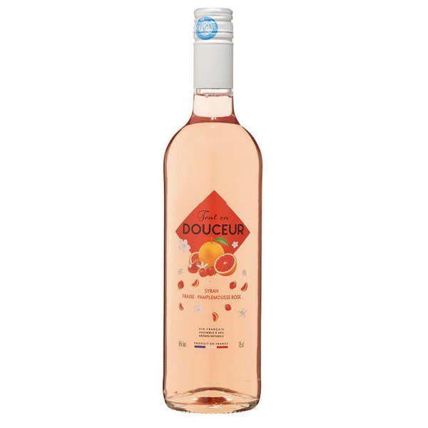tout-en-douceur Boisson aromatisée à base de vin Syrah Rosé fraise pamplemousse 3660989191464 (3660989191464)