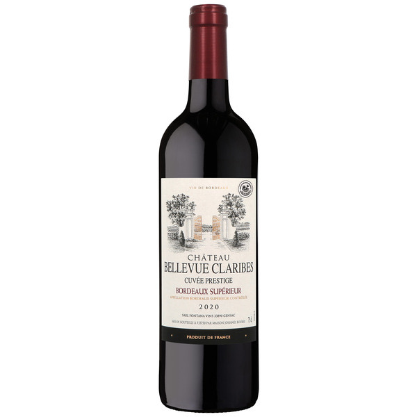 Bordeaux Supérieur 3660989239722 CHÂTEAU BELLEVUE CLARIBES 
"CUVÉE PRESTIGE"