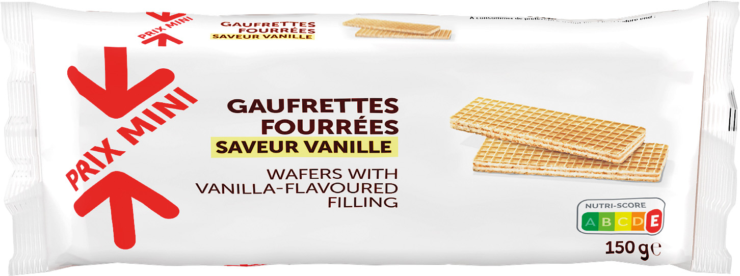  GAUFRETTES FOURREES SAVEUR VANILLE PRIX MINI code EAN 3660992011339 