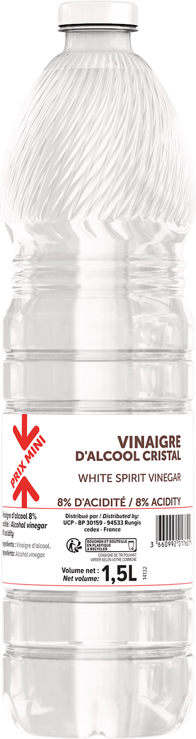  VINAIGRE D'ALCOOL CRISTAL 8% PRIX MINI code EAN 3660992017621 