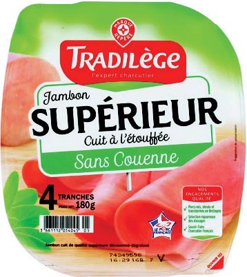 JAMBON QUALITÉ SUPÉRIEURE SANS COUENNE CUIT À L’ÉTOUFFÉE “TRADILÈGE” 3661112054045 MR2 JAMBON QUALITÉ SUPÉRIEURE SANS COUENNE CUIT À L’ÉTOUFFÉE “TRADILÈGE” 3661112054045 MR2