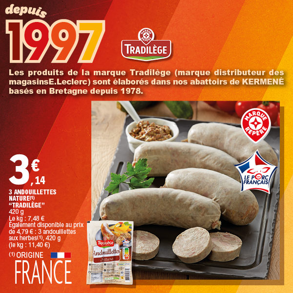 3 ANDOUILLETTES NATURE