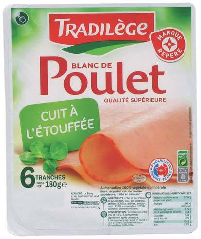 MR2 BLANC DE POULET SUPÉRIEUR CUIT À L’ÉTOUFFÉE “TRADILÈGE“ code EAN 3661112059781 