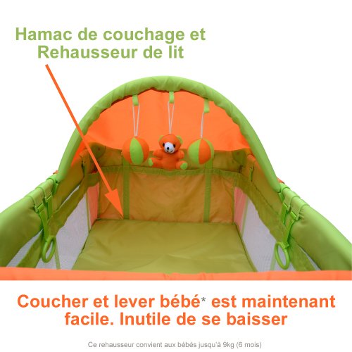 REHAUSSEUR DE MATELAS VERT VENDU SEUL POUR LITS...