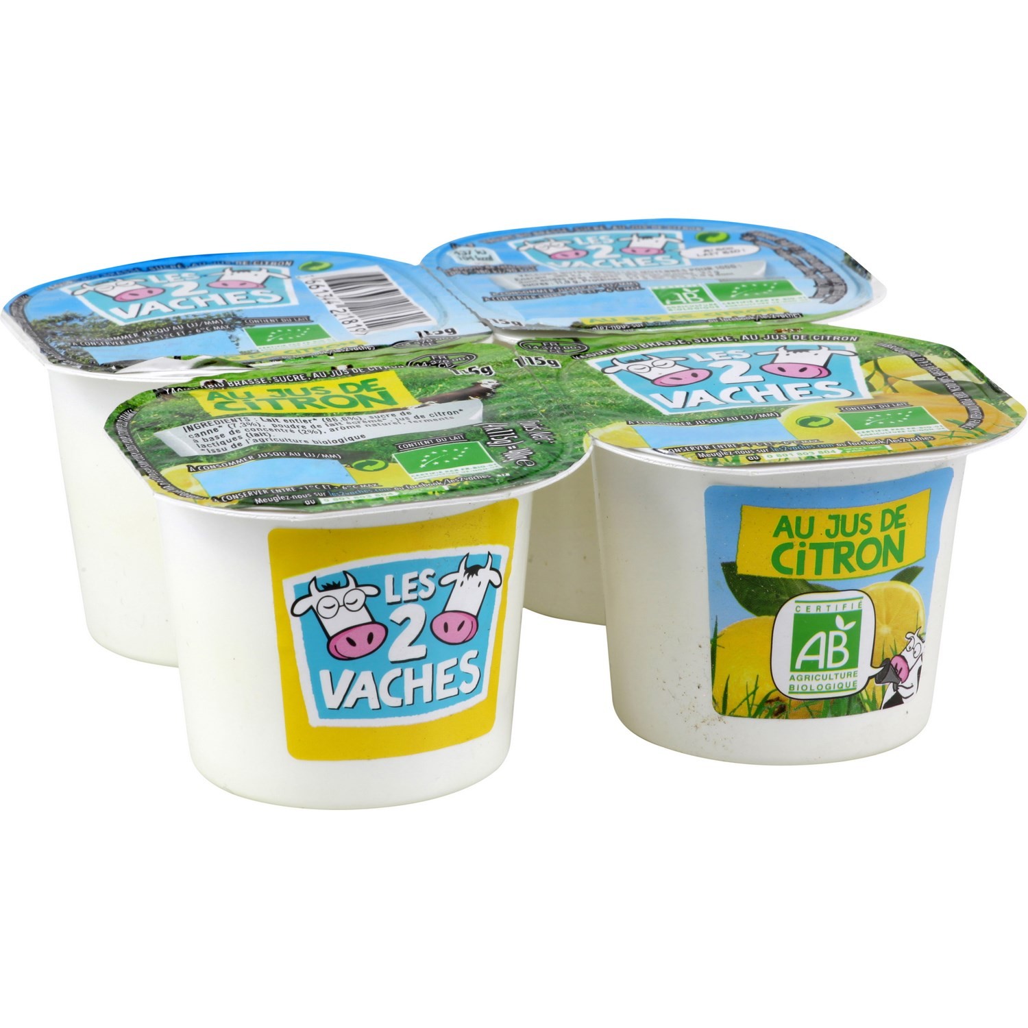 Yaourt bio au jus de citron 