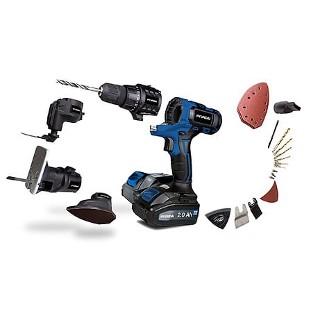 HYUNDAI Outil sans fil 20V 4 en 1 - Perceuse-vi...