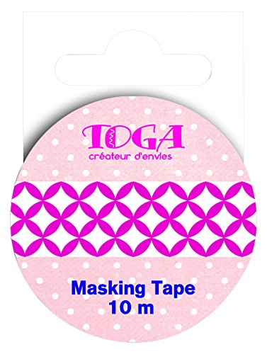 Mt36 masking tape washi tape fuchsia/blanc 5,5 ...