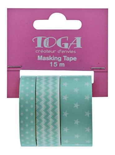 Mt91 3 masking tape etoiles chevrons pois washi...