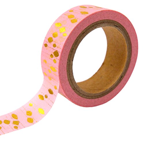 Mt109 masking tape pampilles washi tape or/rose...