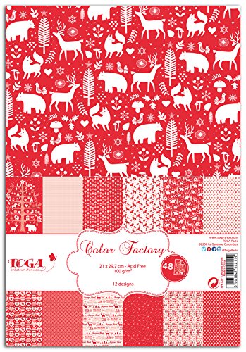 Ppk020 48 feuilles imprimées noël papier blanc/...