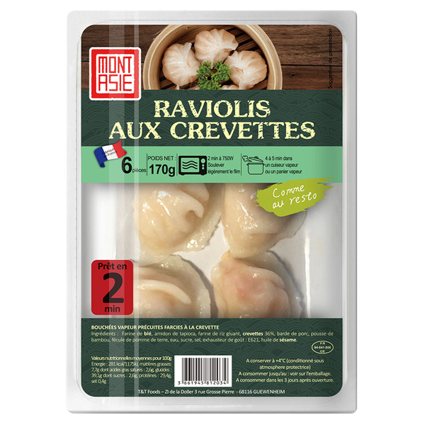 Raviolis aux crevettes 