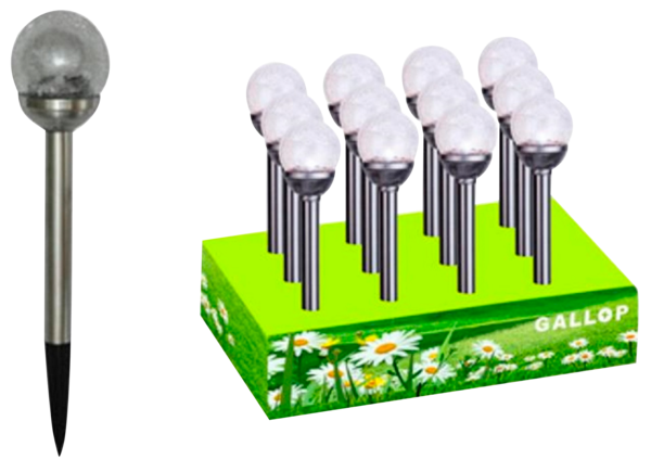  BORNES SOLAIRES INOX AVEC BOULE VERRE  code EAN 3661971017465 