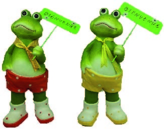  GRENOUILLE AVEC PANNEAU BIENVENUE code EAN 3661971043419 