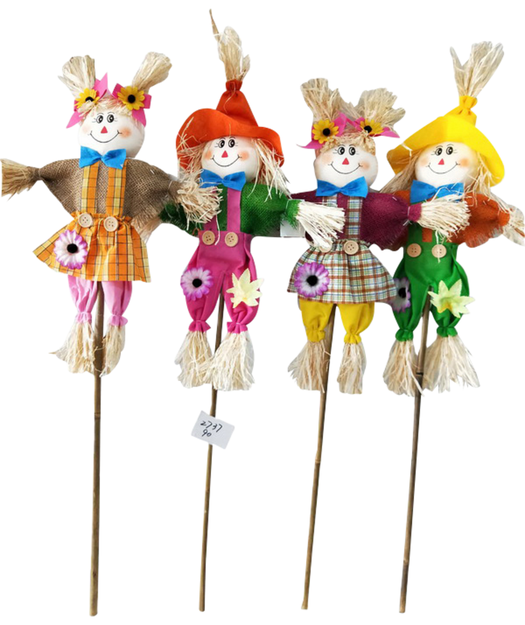 EPOUVANTAIL EN TISSU ET RAPHIA