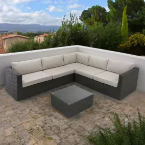  Salon de Jardin Gris en Résine Tressé - 5 Places code EAN 3661971059564 