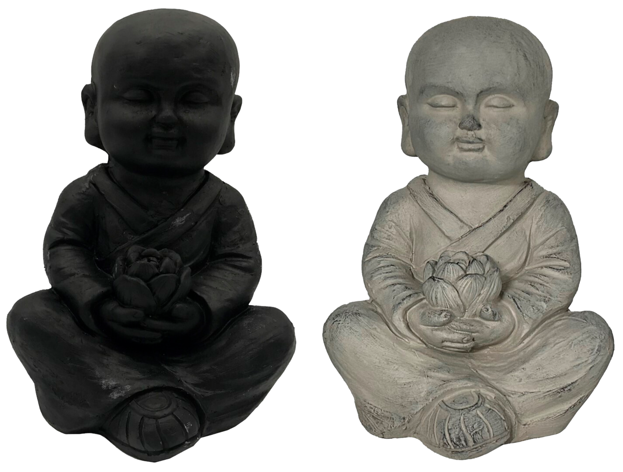 MOINE ENFANT AVEC FLEUR