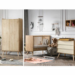 VOX Chambre TRIO VINTAGE Lit 70x140 Commode Armoire Bois Jaune code EAN 3661979044456 