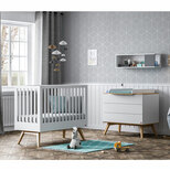 VOX Chambre DUO Lit 60x120 Commode NATURE Blanc code EAN 3661979053946 