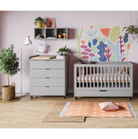 VOX Chambre DUO Lit 70x140 Commode SIMPLE Gris code EAN 3661979054424 