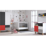 VOX Chambre CONCEPT lit 70x140 commode armoire Rouge code EAN 36619790635872 