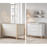VOX Chambre DUO Lit 60x120 Commode TELA Blanc/Bois code EAN 3661979069879 