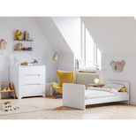 VOX Chambre DUO Lit 70x140 cm + Commode OVA Blanc code EAN 3661979072893 