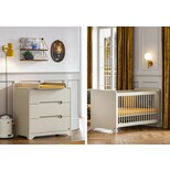 VOX Chambre DUO Lit 60x120 cm + Commode OVA Gris/Beige code EAN 3661979072916 