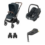 MAXI COSI Poussette duo Leona 2 Graphite + CabrioFix I-size Graphite + CabrioFix I-Size Base code EAN 3661979076426 