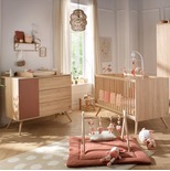 SAUTHON Chambre DUO Lit 140x70 commode SEVENTIES Terracotta code EAN 3661979078260 