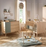 SAUTHON Chambre DUO Lit 140x70 Commode SEVENTIES Sauge code EAN 3661979078284 