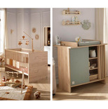 SAUTHON Chambre DUO Lit 140x70 Commode 1P TOKYO Sauge code EAN 3661979078345 