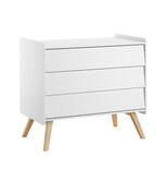 VOX Commode 3 tiroirs Vintage - Blanc/chêne code EAN 3661979083134 