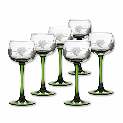 VIN DU RHIN Coffret 6 verres à vin taillés