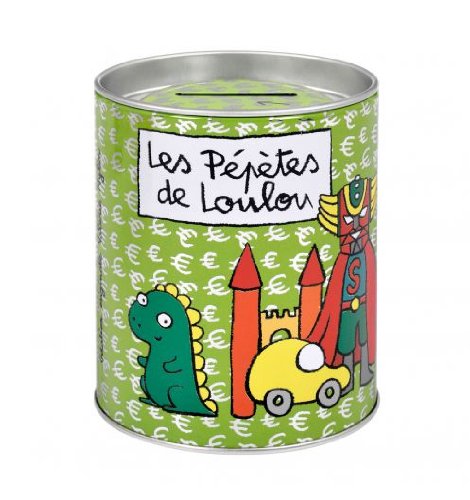 Tirelire PECULE Pépètes de loulou - vert