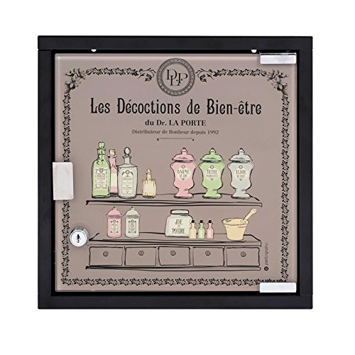 Armoire à Pharmacie DÉCOCTIONS en Verre Métal L...