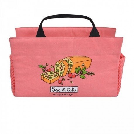 Sac de Transport à Cake en Coton Rose - Valérie...