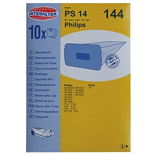 Boite de 10 sacs papier aspirateur philips p71