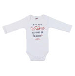 BB&CO Body Manches Longues "Il n'y a pas de tata aussi géniale" Taille 6 Mois Blanc code EAN 3662159017277 