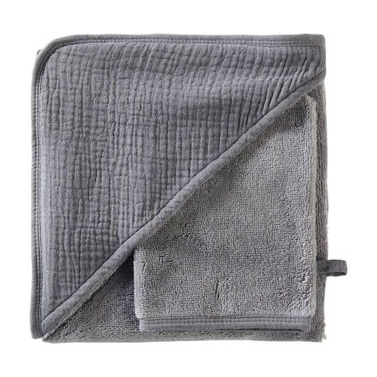  BB&Co Cape de bain et gant de toilette Mix & Match Gris  code EAN 3662159027030 