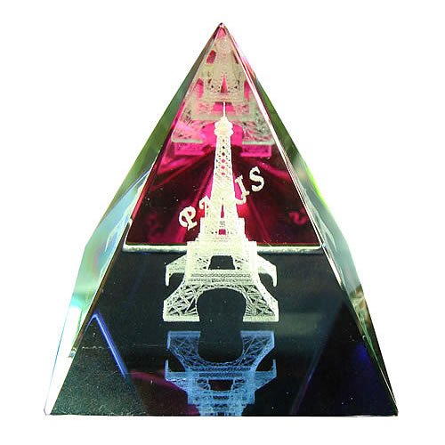 Souvenirs de Paris Souvenirs de France - Pyramide Tour Eiffel Irisée - Taille : 5X5X5cm code EAN 3662406037652 
