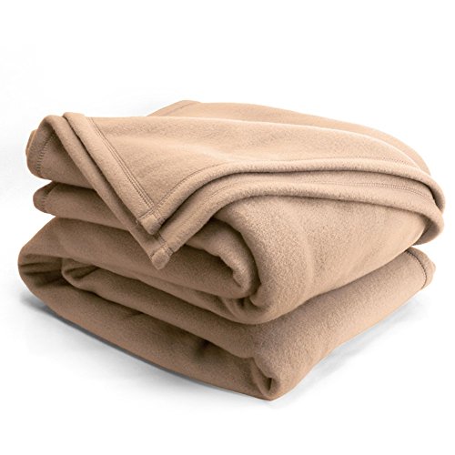 Couverture polaire 220x240 cm Isba, Sable - 100...