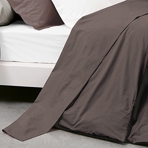Drap plat coton 240x310 - marron Manganese